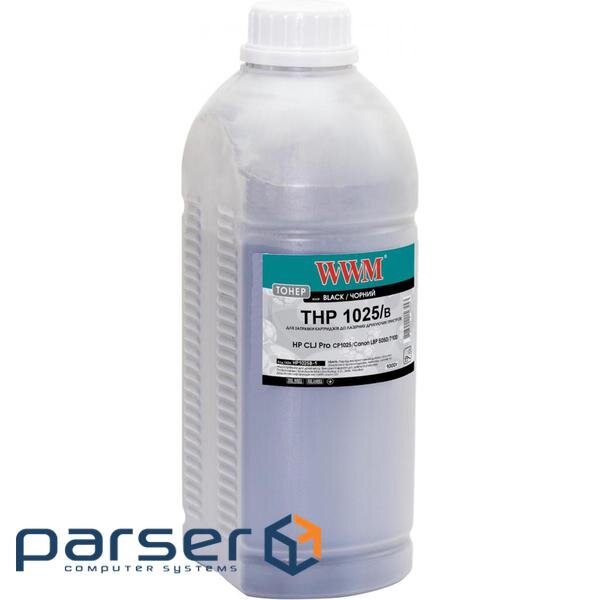 Toner HP CLJ CP1025 / Canon LBP 5050/7100, 1000g Black WWM (HP1025B-1) (HP1025B-1kg )