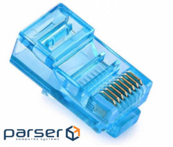 Ritar RJ-45 8P8C UTP Cat-5 connector (100 pcs / pack .) Q100 Blue (RJ45ML-Blue)