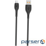 Кабель SkyDolphin S22V Soft Silicone USB - micro USB (M/M), 1 м , Black (SDUSB-000607)