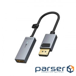 Адаптер Сabletime DisplayPort - HDMI (M/F), 0.2 м , Gray (CP20A)