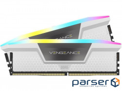Модуль пам'яті DDR5 2x16GB/5600 Corsair Vengeance RGB White (CMH32GX5M2B5600C40W)