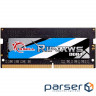 Пам'ять SO-DIMM, DDR4, 8Gb, 3200 MHz, G.Skill Ripjaws, 1.2V, 22-22-22-52 (F4-3200C22S-8GRS)