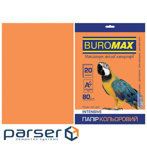 Папір Buromax А 4, 80g, INTENSIVE orange, 20sh (BM.2721320-11)