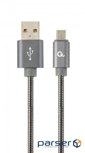 Дата кабель USB 2.0 AM to Micro 5P 2.0m Cablexpert (CC-USB2S-AMmBM-2M-BG)