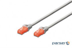 Патч корд DIGITUS CAT 6 UTP, 2м, AWG 26/ 7, CCA, PVC, сірий (DK-1612-020)