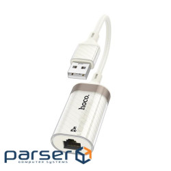 Контролер HOCO UA41 USB 2.0 to Ethernet - Мережевий адаптер 10 / 100Mbps, White, BOX