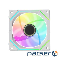 Корпусний вентилятор 120MM GAMMA F12 ARGB REVERSE BLADE білий (GAMMA-F12-WH1AM01U-GL)