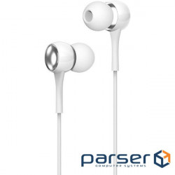 Headphones iKAKU KSC-401 AOSHENG, White, Mini jack / 3.5mm, vacuum, cable 1.2 m (KSC-401 White)