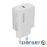 Зарядний пристрій Canyon OnCharge 200 20W 1xPD EU White (CNE-CHA200-01)