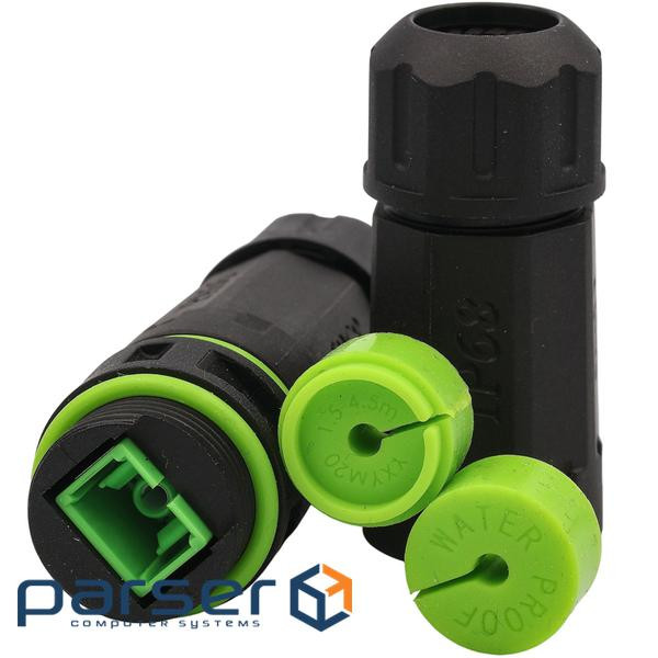 Водонепроникний вуличний оптоволоконний з"єднувач SC-Simplex IP68 (LW-WPKJL-SC/APC-2-1port)