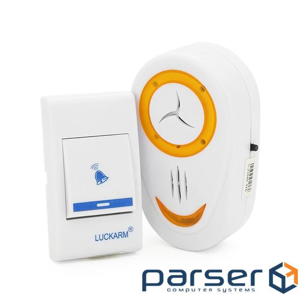 Бездротовий дверний дзвінок Luckarm 8853, приймач-передавач, 15 мелодій, світлооповіщення, дальність 