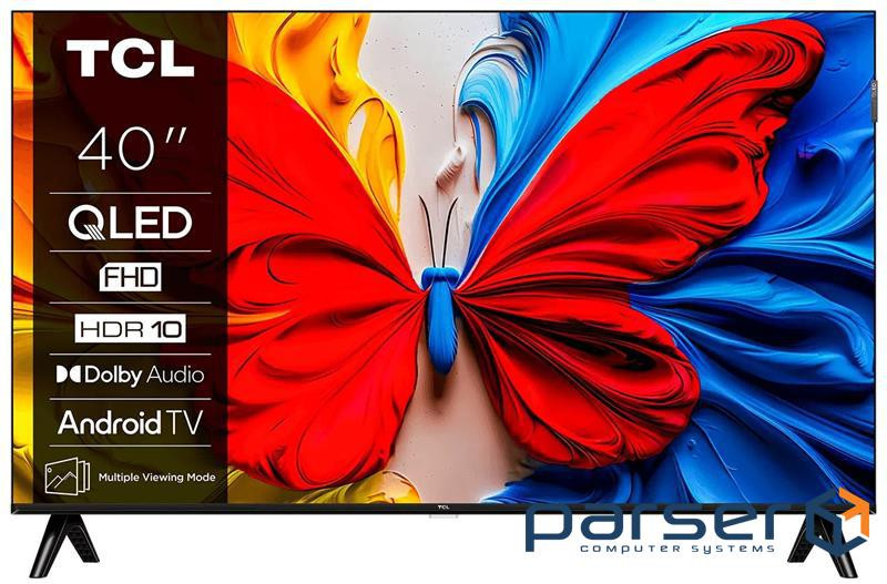 Телевізор 40" TCL QLED FHD 60Hz Smart Android TV Black (40V5C)