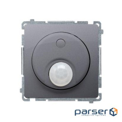 Bыключатель Basic с датчиком движения, с реле 8(2)А 230В, сталь inox (BMCR10P.01/21)
