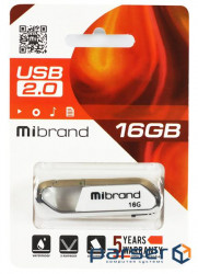 Flash drive MIBRAND Aligator 16GB White (MI2.0/AL16U7W)