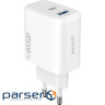 СЗУ Proove Silicone Power 2 45W (Type-C+USB) white (WCSP24110002)