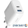 СЗУ Proove Silicone Power 2 45W (Type-C+USB) white (WCSP24110002)