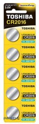 Батарейка TOSHIBA CR2016 BP 1X5 (00152701)