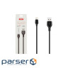 Дата кабель USB 2.0 AM to Lightning 2.0m 2.1A black XO (XO-NB-103-L-2-BK)