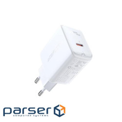 Зарядний пристрій Acefast 1xUSB-C PD20W A1 white (6974316280040)