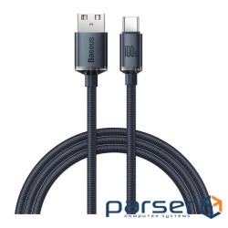 Кабель Baseus Crystal Shine USB 2.0 to Type-C 100W 1.2M Чорний (CAJY000401)