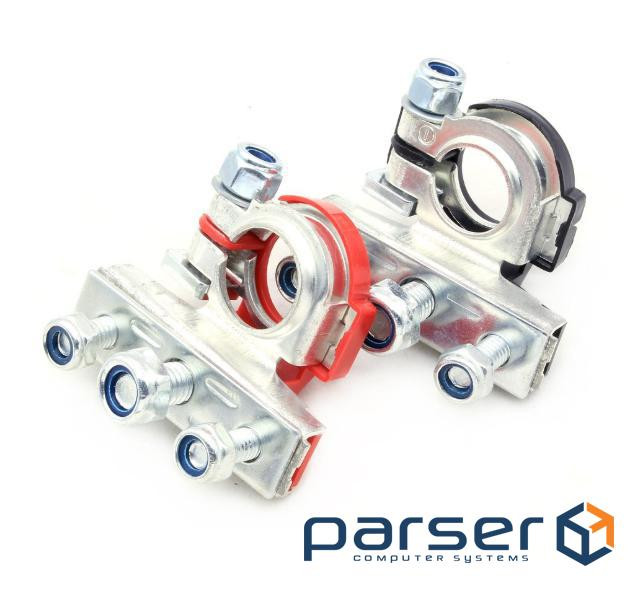 Клема для свинцево-кислотного акумулятора D8, оцинкований метал, 2 штуки в упаковці, ціна (YT-39422) (YT-39422)