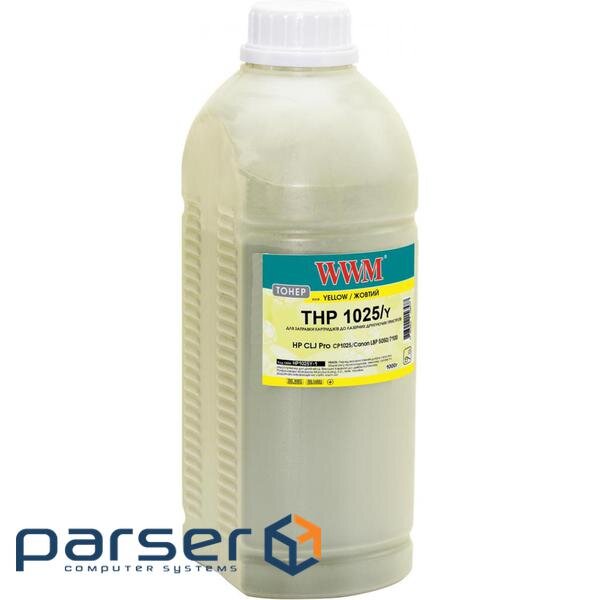 Тонер HP CLJ CP1025/Canon LBP 5050/7100, 1000г Yellow WWM (HP1025Y-1) (HP1025Y-1кг) )