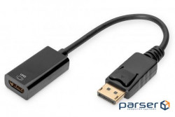 Адаптер DIGITUS DisplayPort > HDMI (M/F), Ultra HD, активний (AK-340415-002-S)