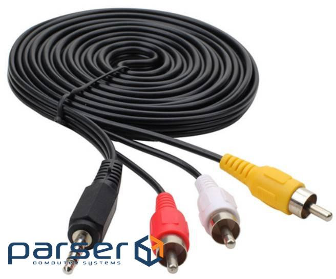 Кабель AV 3.5mm M - 3xRCA M 3.0m (S0496)