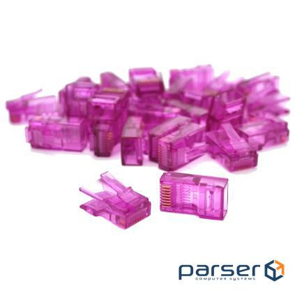 RITAR RJ-45 UTP Cat.5e connector 100pcs / pack Violet (RJ45ML-VT) (RJ45ML-Violet)