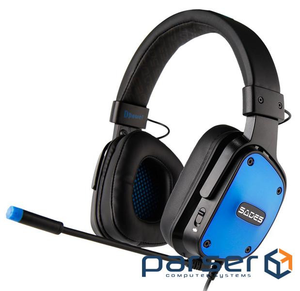 Гарнітура Sades SA-722 Dpower Black/Blue (sa722blj)