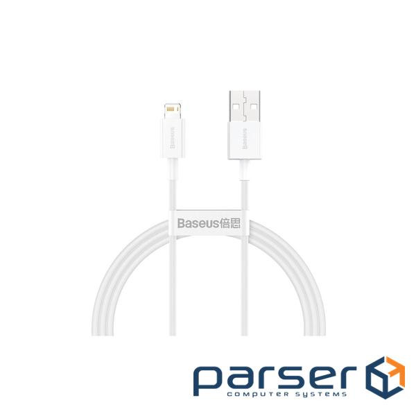 Кабель Baseus Superior Series Fast Charging Data Cable USB to iP 2.4A 2m White (CALYS-C02)