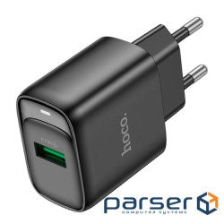 СЗУ 110-240V HOCO C140A 1xUSB, 18W, Black, Blister (HOCO C140AB)