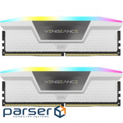 Модуль пам'яті DDR5 2x16GB/6000 Corsair Vengeance RGB White (CMH32GX5M2E6000C36W)