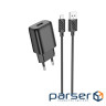 Зарядний пристрій HOCO C134A Solid USB + cable USB to Micro 5P Black (6942007621335)