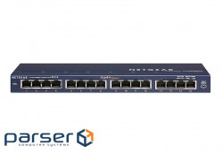 Network switch Cisco SG350X-48-K9-EU Тип - управляемый 3-го уровня, форм-фактор - в стойку, количество портов - 54, порты - SFP+, Gigabit Ethernet, комбинированный, возможность удаленного управления - управляемый, коммутационная способность - 176 Гбит/ с, размер таблицы МАС-адресов - 64000 Кб, корпус - Металический, 48x10/ 100/ 1000TX, 2хSFP+ Netgear GS116GE