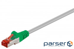 Патч-корд екранований RJ45 SFTP6 5.0m,cross AWG28 2xS D=6.0mm LSOH Cu,сірий (75.06.8463-1) (75.06.8463-1)