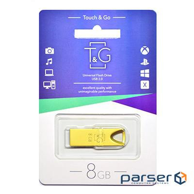 Флеш-накопичувач USB 8GB T&G 117 Metal Series Gold (TG117GD-8G)