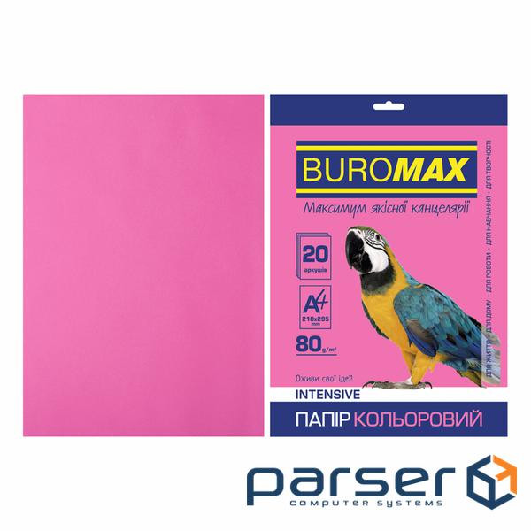 Папір Buromax А 4, 80g, INTENSIVE crimson, 20sh (BM.2721320-29)