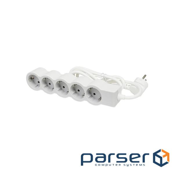 Multi-outlet STANDARD 5x2K+3 sockets, 16 A, with cable 1.5 m, color White/Grey (694555)