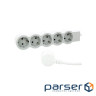 Multi-outlet STANDARD 5x2K+3 sockets, 16 A, with cable 1.5 m, color White/Grey (694555)