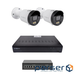 Комплект видеонаблюдения на 2 камеры GV-IP-K-W102/2 4MP (Ultra AI)