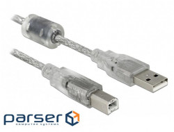 Printer cable Delock (Germany) USB2.0 A->B M/ M  0.5m, +Ferrite AWG24 (70.08.2057-50)