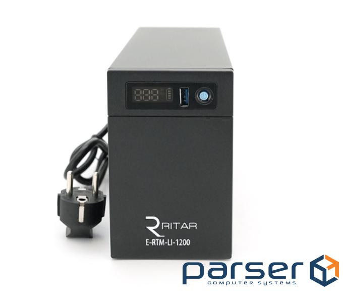 ДБЖ Ritar E-RTM-LI-550 (330W), LED, AVR, 3st, 2xSCHUKO socket, АКБ LiFePO4x12V92Wh