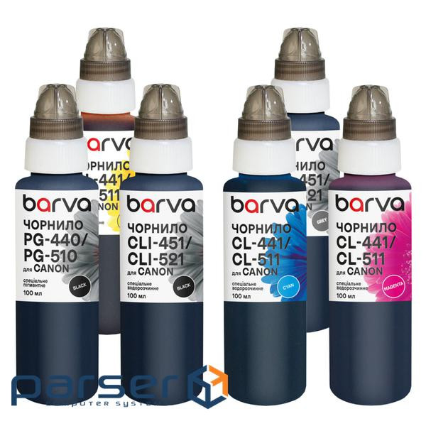 Чорнило Barva Canon PGI-425PGBK pigm + CLI-426BK/C/M/Y/GY 6x100 мл special (CPGI425-100-2MP)