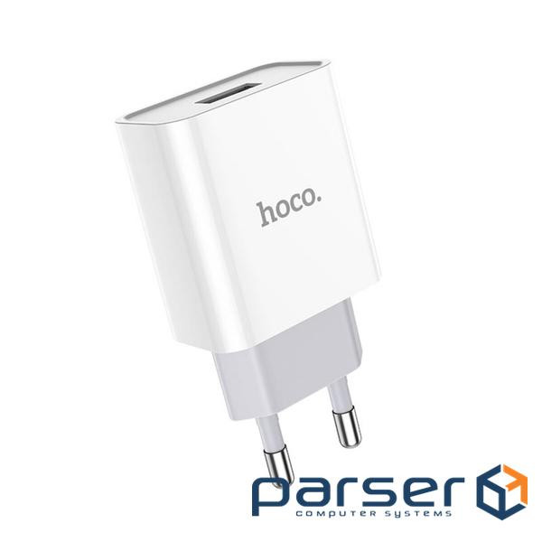 Зарядний пристрій HOCO C81A Asombroso USB + cable Micro 5P 10.5W White (6931474727954)