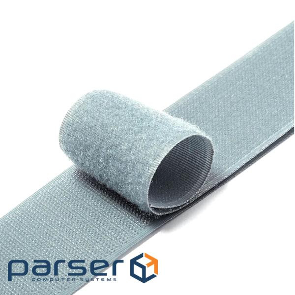 Стяжки на липучці ширина 20мм, рулон 45м, сірі, ціна за рулон (MTD-00267 20мм сірі) )