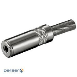 Гніздо Goobay FreeEnd-Jack 3.5mm 3pin,/F Stereo Metal CableProtect (75.01.1060-1)