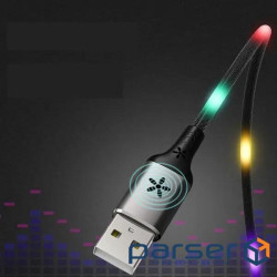 Кабель Remax RC-133i EL Luminous (Sound-Activated) USB - Lightning (M/M), 1 м Black (6954851297567)