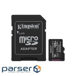 Карта пам"яті Kingston 128GB (з SD адаптером) Class 10 UHS-I U1 V10 A1 (SDCS3/128GB)