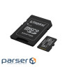 Карта пам"яті Kingston 128GB (з SD адаптером) Class 10 UHS-I U1 V10 A1 (SDCS3/128GB)